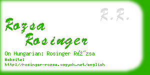 rozsa rosinger business card